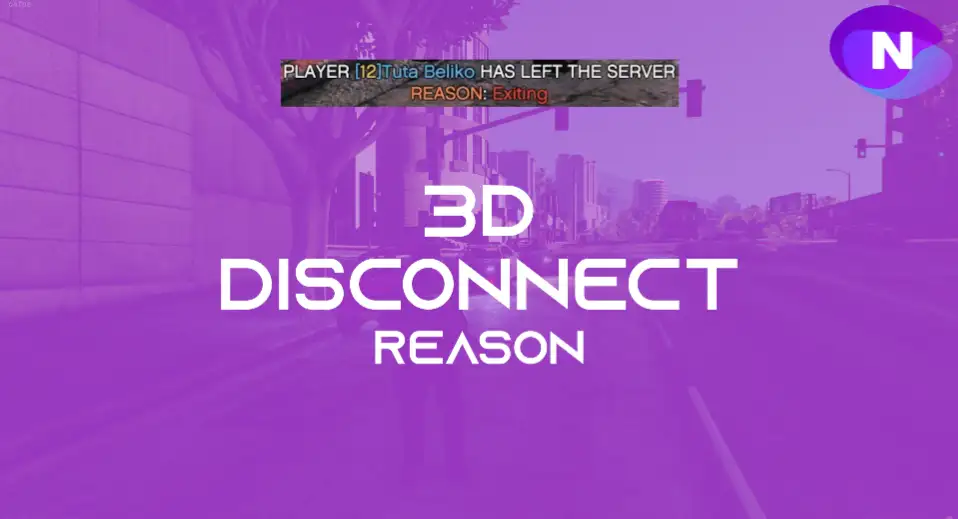 FiveM ESX 3D Disconnect Script showing player logout position in RP world