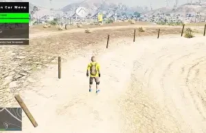 Player using ESX Addon Car Menu to spawn custom vehicles in GTA RP.