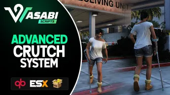 ESX Advanced Crutch System – Realistic Crutch Usage for Injured Players in FiveM