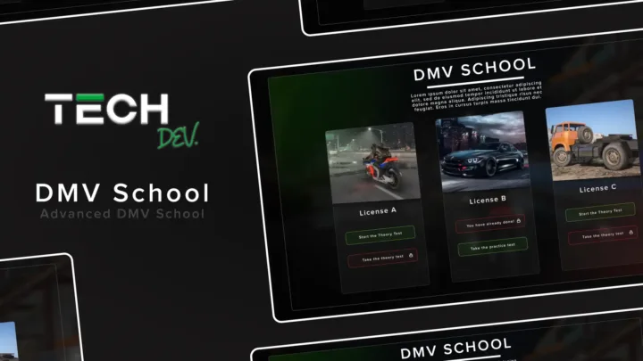 ESX Advanced DMV School Script – Interactive Vehicle License Exams for FiveM