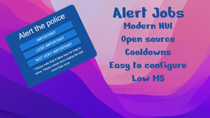 ESX Alert Jobs Script for police notifications with urgency levels and NUI in FiveM