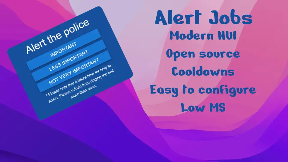 ESX Alert Jobs Script for police notifications with urgency levels and NUI in FiveM