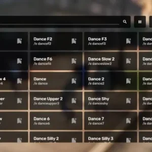FiveM ESX animation panel with emotes and dance commands