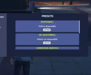 ESX Announce Creator Script UI with police status presets in FiveM
