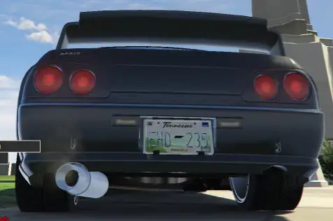 Custom formatted license plate on car using ESX automatic plate system