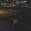 Player spawning and riding a BMX using the ESX BMX Item Script in GTA RP.