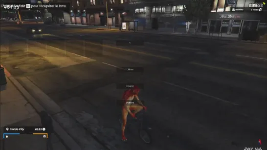 Player spawning and riding a BMX using the ESX BMX Item Script in GTA RP.