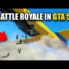 Battle Royale mode in GTA 5 – players parachuting from a plane for an intense survival experience in FiveM