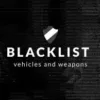 Blacklist script for vehicles and weapons in FiveM ESX server with shield icon.