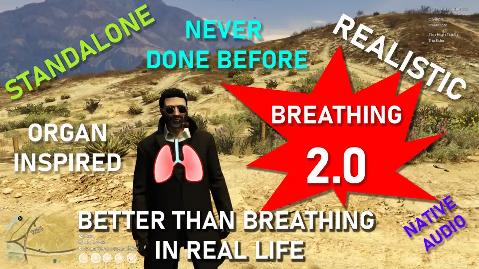 GTA V RP ESX Breathing 2.0 Script with realistic breathing mechanics and immersive audio.