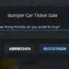Bumper car ticket sale interface for ESX script.