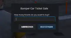 Bumper car ticket sale interface for ESX script.