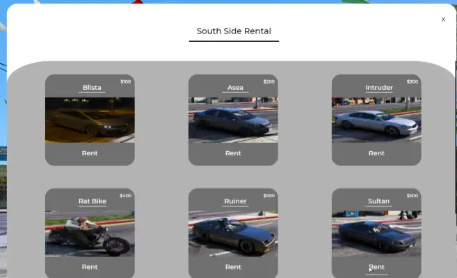 ESX Car Rental – Vehicle rental system for FiveM