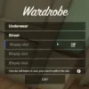GTA V RP wardrobe menu using ESX CleanUI Wardrobe Script with outfit slots