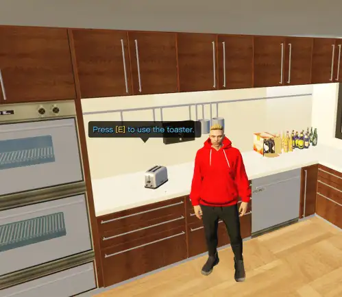 GTA V ESX Cooking Simulator Script with usable toaster in kitchen