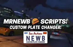 GTA V RP ESX Custom Plate Changer Script for vehicle license plate modification.