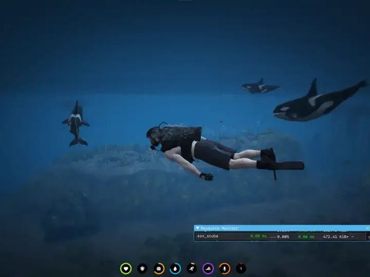 FiveM ESX diving script with scuba gear, underwater exploration, and marine wildlife