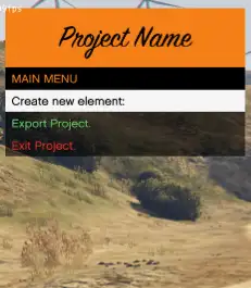 FiveM ESX draw editor UI with project creation menu