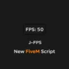 FiveM ESX FPS Counter UI showing live frame rate