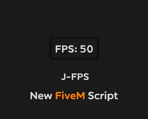FiveM ESX FPS Counter UI showing live frame rate