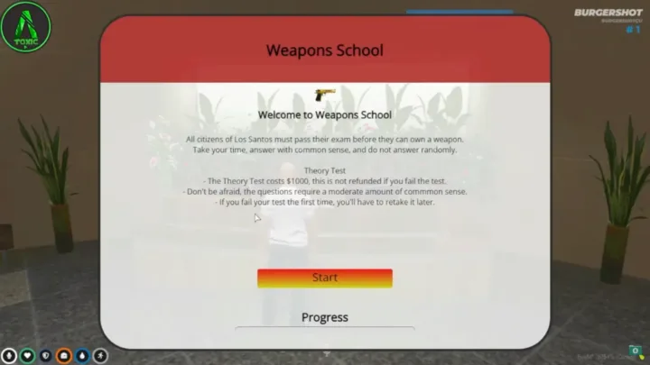Esx Gun school script | Firearm License Exam System