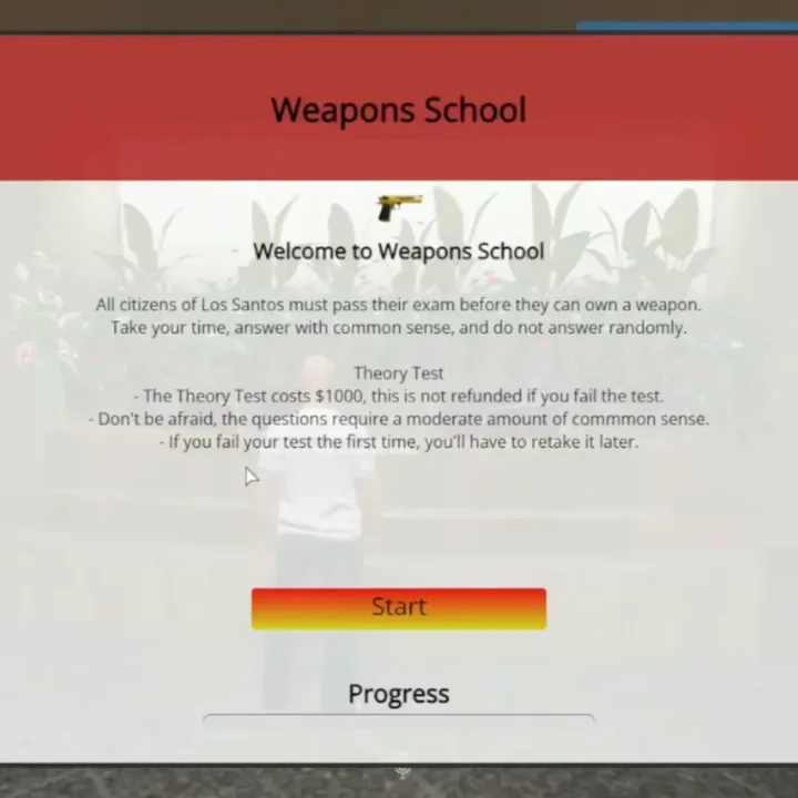 Esx Gun school script | Firearm License Exam System FiveM Script