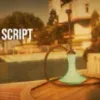 In‑game screenshot of ESX Hookah Script showing a hookah on a table in a FiveM patio environment.