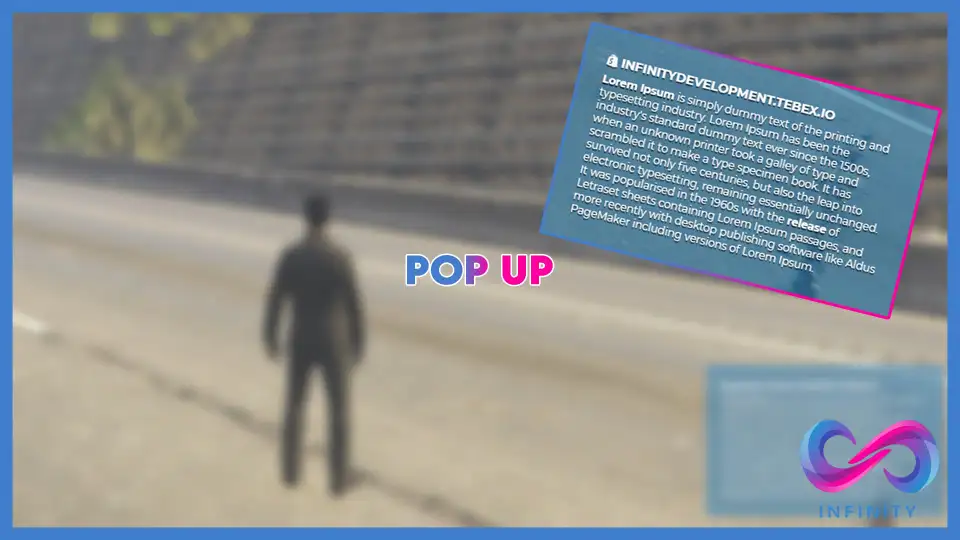 FiveM ESX pop-up notification UI from Infinity Development