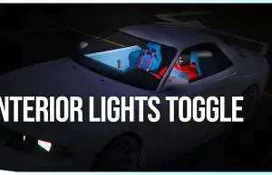FiveM vehicle with active ESX interior lighting for immersive nighttime realism.
