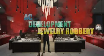 GTA V RP ESX Jewelry Robbery Script with immersive heist mechanics and security systems.