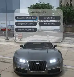 FiveM ESX Lightbar System UI for emergency vehicle lighting customization.
