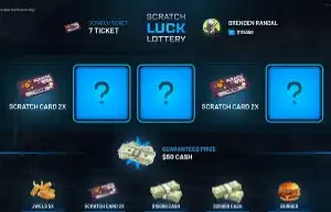 ESX Scratch Lottery Script for FiveM servers, enabling scratch ticket-based lottery games with rewards.