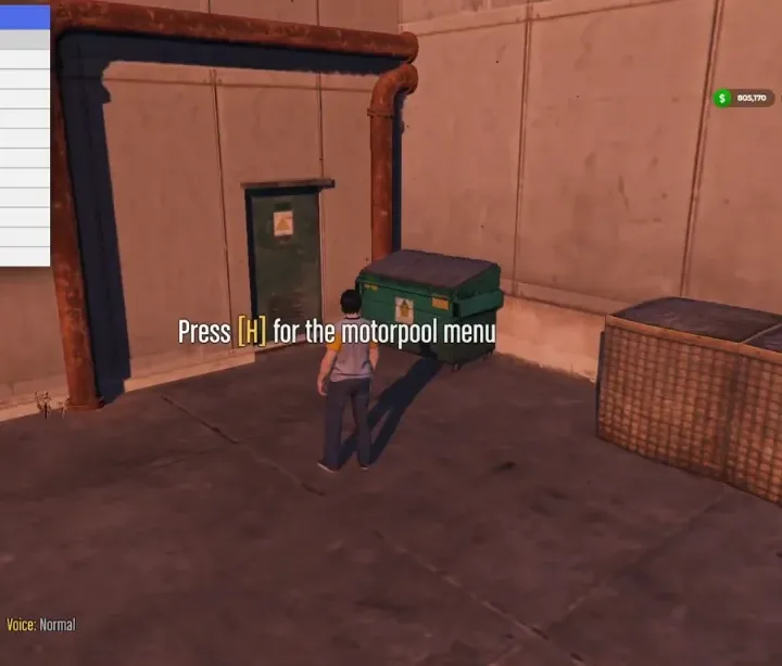 FiveM ESX military motor pool vehicle spawn menu