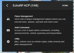 ESX Modern Admin Menu Script UI for Staff Control in FiveM