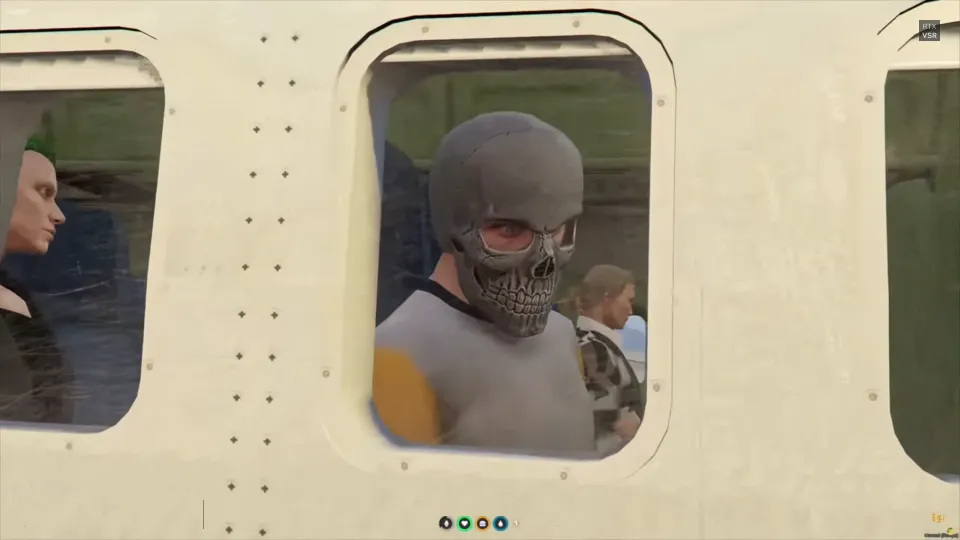 GTA V RP players in cinematic airplane intro using ESX Multichar Cutscene Script
