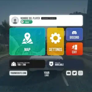 FiveM ESX Pause Menu V5 – Modern interactive UI for GTA 5 RP servers.