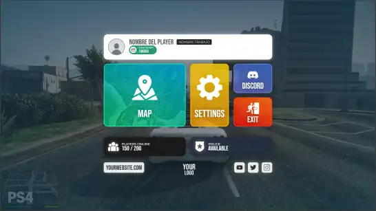 FiveM ESX Pause Menu V5 – Modern interactive UI for GTA 5 RP servers.