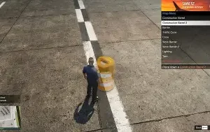 Player spawning props using the ESX Prop Menu Script in GTA RP.