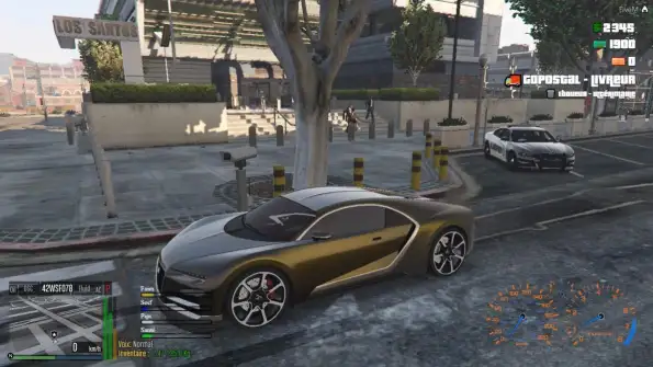 Vehicle near police radar detecting speed using ESX radar script in FiveM
