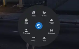 GTA V RP ESX Radial Clothing Menu Script for managing outfits and accessories.