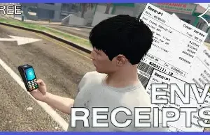Player using the ESX Receipt System to check in-game digital receipts in GTA RP.