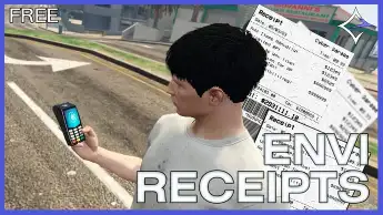 Player using the ESX Receipt System to check in-game digital receipts in GTA RP.