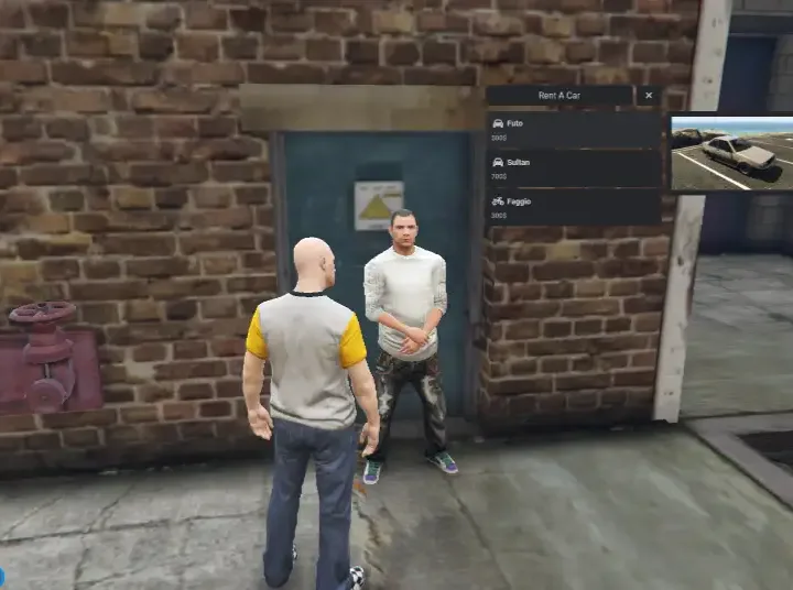 FiveM ESX Car Rental System with NPC Interaction.