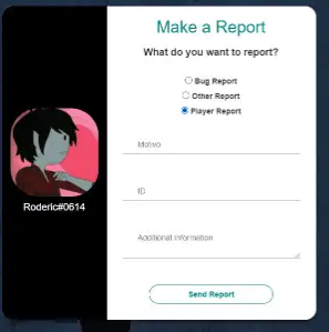 ESX report system player report UI in FiveM roleplay server