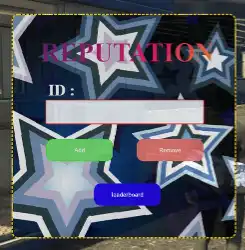 FiveM ESX Reputation System UI for player ranking and roleplay interactions.