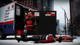 FiveM ESX Revive Station Script with injured player near ambulance UI