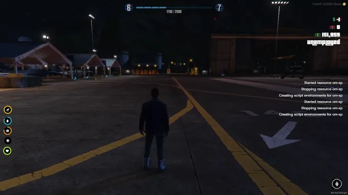 GTA V RP custom HUD using ESX Scaleform System for stats and UI display
