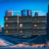 ESX Advanced Gangwar interface allows players to select from a variety of gang war missions and locations, enhancing the FiveM roleplay experience with rich options and dynamic gameplay