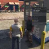 Player using ESX Simple Garage Script to manage stored vehicles in GTA RP.