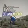 FiveM player sitting on a structure using ESX Sit Anywhere script